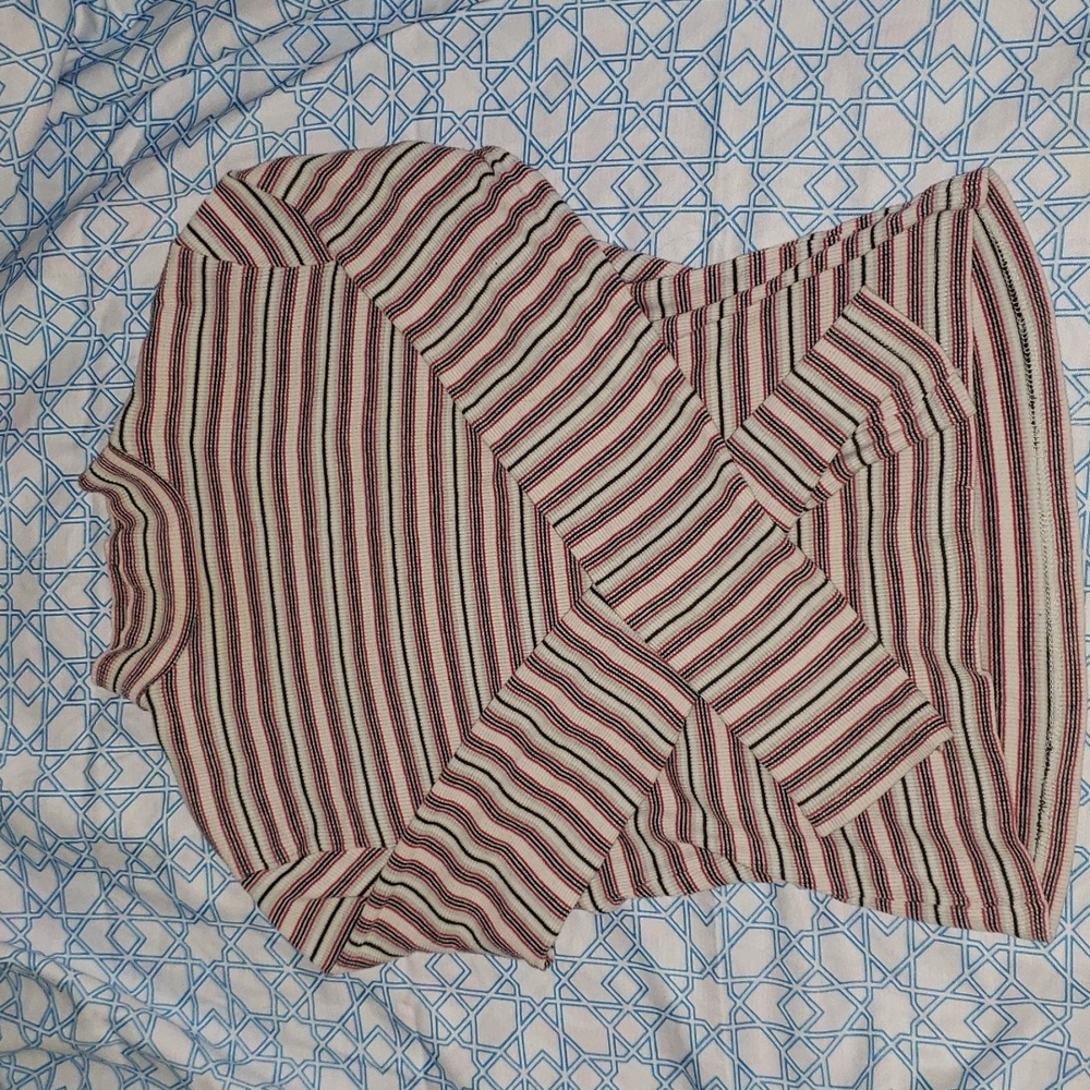 American Eagle Retro Striped Turtle Neck